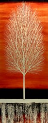 Orange Silent Grove by Nakisa Seika - Glazed Original Painting on Box Board sized 60x24 inches. Available from Whitewall Galleries